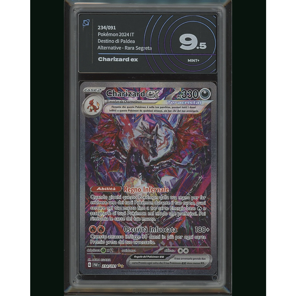 charizard paf 234 aigrading 9.5 -destino di paldea-