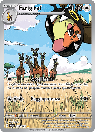 farigiraf pal 228 -evoluzioni a paldea-