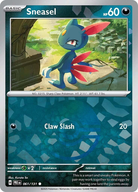 sneasel pre 061 pokeball reverse -ita- -evoluzioni prismatiche-