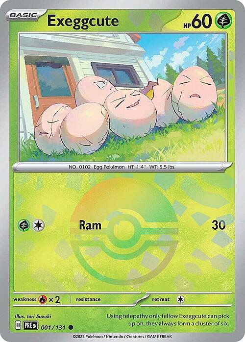 exeggcute pre 001 pokeball reverse -ita- -evoluzioni prismatiche-