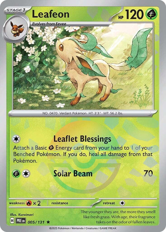 leafeon pre 005 pokeball reverse -ita- -evoluzioni prismatiche-
