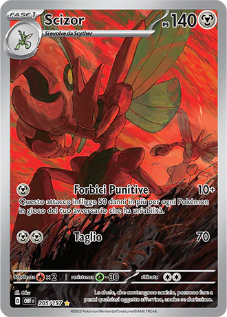 scizor obf 205 -ossidiana infuocata-