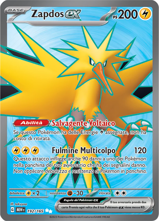 zapdos mew 192 -151-