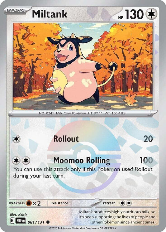 miltank pre 081 pokeball reverse -ita- evoluzioni prismatiche-